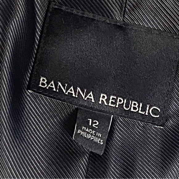 BANANA REPUBLIC Blazer Women Size 12 One Button Rayon Silk Blend Business Casual - Picture 2 of 9